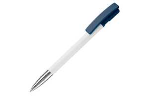 TopPoint LT80804 - Nash ball pen metal tip hardcolour WHITE / DARK BLUE