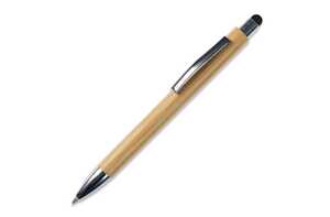 TopPoint LT87285 - Ball pen New York bamboo with stylus Black