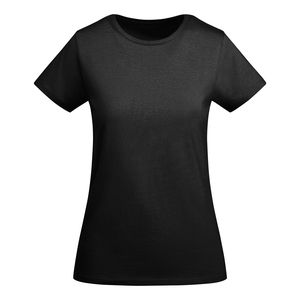 Roly CA6699 - BREDA WOMAN Fitted short-sleeve t-shirt for women in OCS certified organic cotton Black