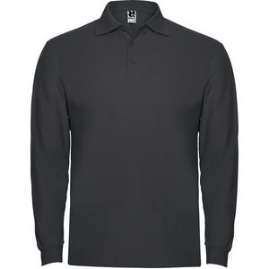 Roly PO6635 - ESTRELLA L/S Long-sleeve polo shirt with ribbed collar and cuffs Dark Lead