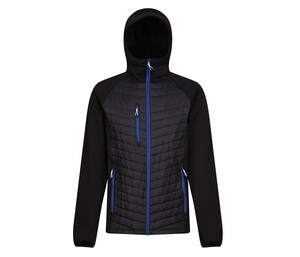 REGATTA RGA549 - MEN'S NAVIGATE HYBRID JACKET Black / New Royal