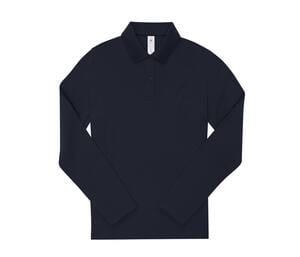 B&C BCW464 - Ladies' long sleeve 210 poloshirt Navy