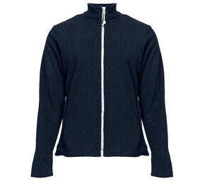 BLACK & MATCH BM701 - Women's zipped fleece jacket Navy / White