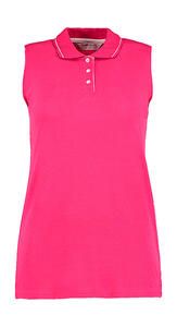 Gamegear KK730 - Women's Classic Fit Sleeveless Polo Raspberry/White