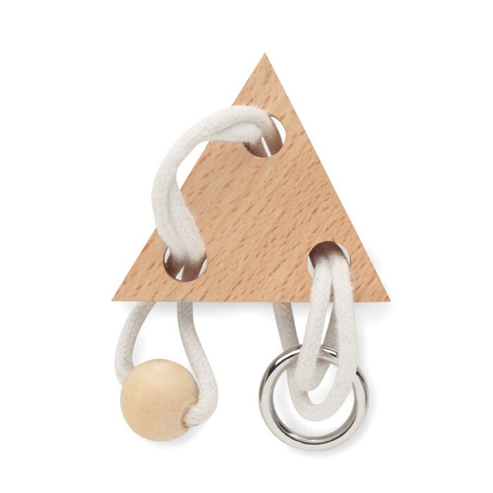 GiftRetail MO6989 - NERVE Wooden brain teaser triangle
