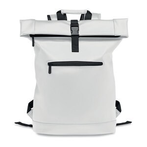 GiftRetail MO2230 - BAI ROLL Laptop PU Rolltop backpack White