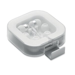 GiftRetail MO2240 - MUSISOFT C Ear phones with silicone covers White