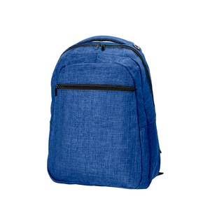 EgotierPro 38010 - Denim-Style Polyester Backpack with Laptop Compartment BITONE Blue