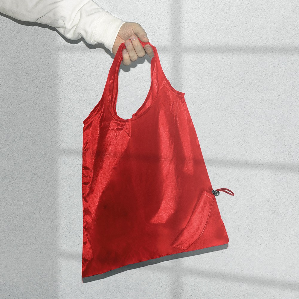 EgotierPro 38041 - 210D Polyester Bag with Integrated Handles FRAISE