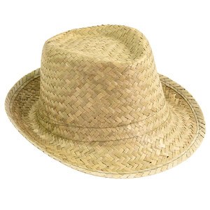 EgotierPro 38054 - Unisex Short Brim Wicker Hat JAMAICA Natural