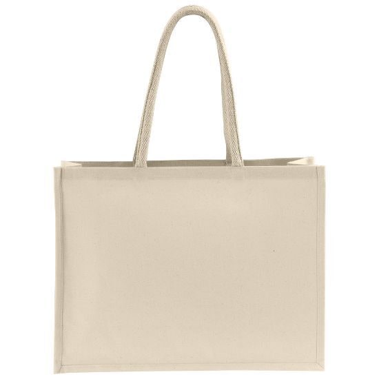EgotierPro 39030 - Laminated Cotton Bag with Long Handles FRIDAY