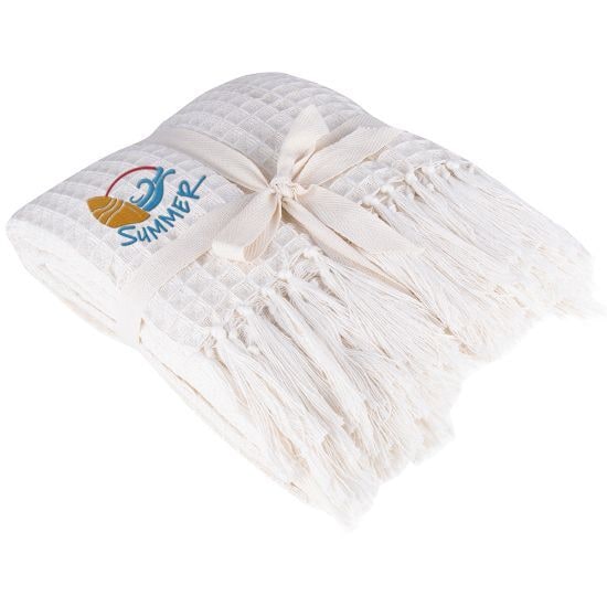 EgotierPro 50013 - 100% Cotton Blanket 130 x 160 cm PLAID