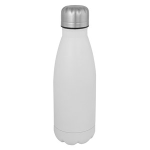 EgotierPro 50048 - 500ml Stainless Steel Bottle SODITA White