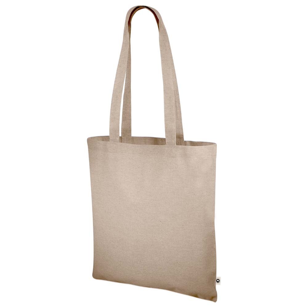 EgotierPro 50538 - Recycled Cotton Tote Bag with Long Handles WATERFALL