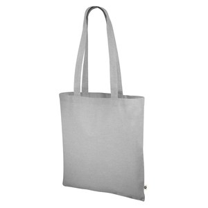 EgotierPro 50538 - Recycled Cotton Tote Bag with Long Handles WATERFALL Grey