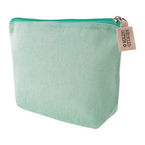 EgotierPro 50617 - Recycled Cotton Toilet Bag, 140g/m2 TETIAROA Green