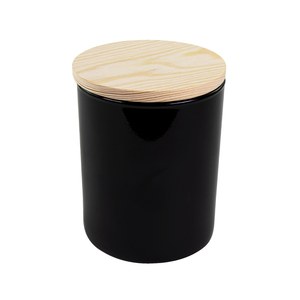 EgotierPro 50704 - Scented Glass Candle with Bamboo Lid LEVANTI Black