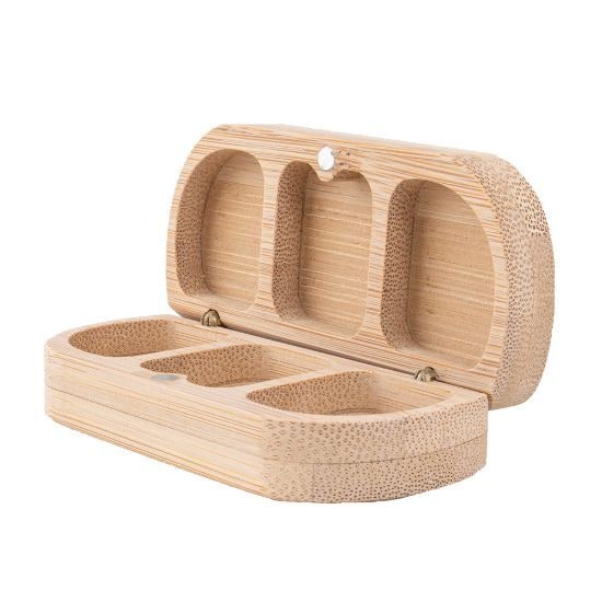 EgotierPro 52062 - Bamboo Pill Box, 3 Compartments MELL