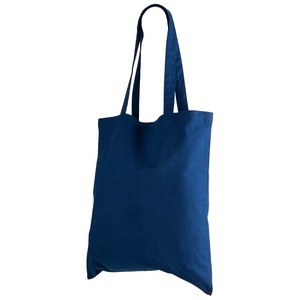 EgotierPro 52043 - Organic Cotton Bag with Long Handles COLORS Blue