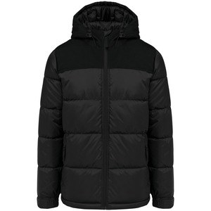 Kariban K6163 - Unisex bi-tone padded jacket with hood Black
