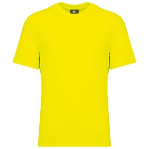WK. Designed To Work WK308 - Unisex eco-friendly polycotton short sleeved t-shirt Fluorescent Yellow