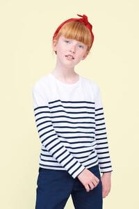 SOLS 03101 - Matelot Lsl Kids Kids Long Sleeve Striped T Shirt