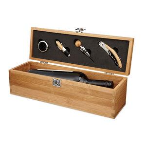 GiftRetail MO8293 - TARDOR Wine set in bamboo box