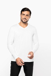 Kariban Premium PK306 - Mens V-neck long-sleeved Supima® t-shirt