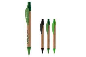 TopPoint LT87518 - Bamboo pen with plastic leafclip