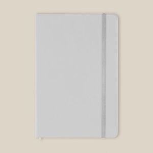 EgotierPro 39567 - A5 Notebook with PU Cover & Elastic Band, 96 Cream Striped Sheets LINED