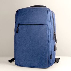 EgotierPro 52528 - RPET Polyester Backpack with USB Port